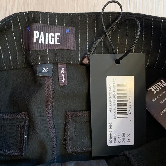 Paige Pinstripe Stretch Pants Size 26 - Picture 4 of 4